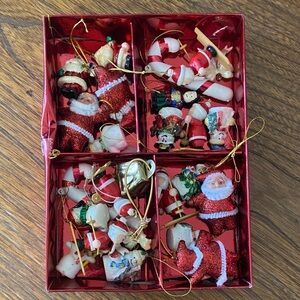 Vintage Mini Santa Christmas Ornaments 20+